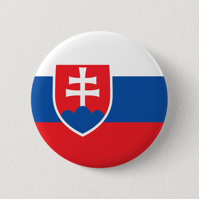 Slovakien Flagga Knapp (Framsida)