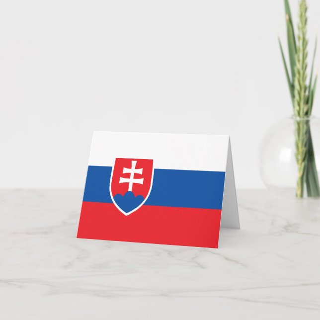 Slovakien, Flagga Kort (Framsida)