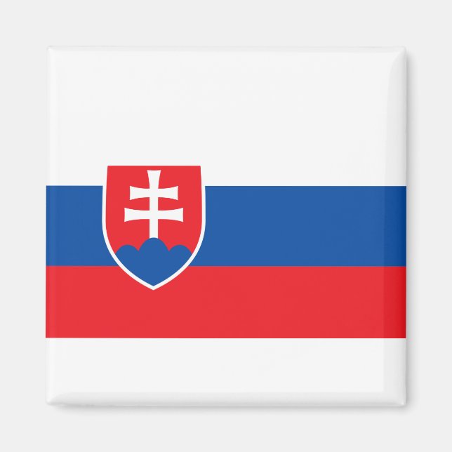 Slovakien Flagga Magnet (Framsidan)