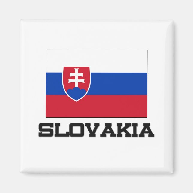 Slovakien Flagga Magnet (Framsidan)