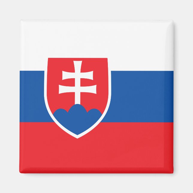 Slovakien Flagga Magnet (Framsidan)