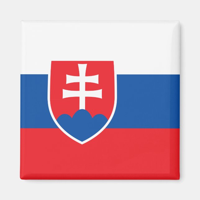 Slovakien Flagga Magnet (Framsidan)