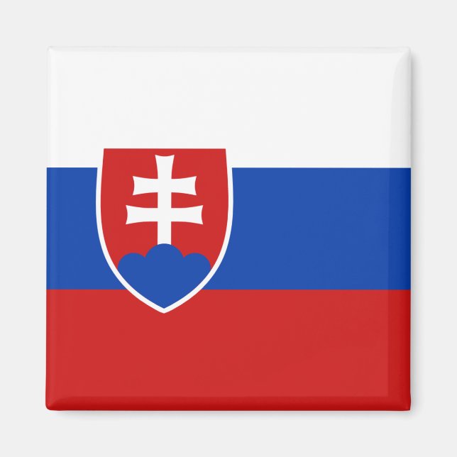 Slovakien Flagga Magnet (Framsidan)