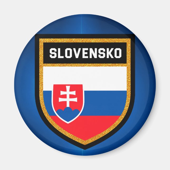Slovakien Flagga Magnet (Framsidan)