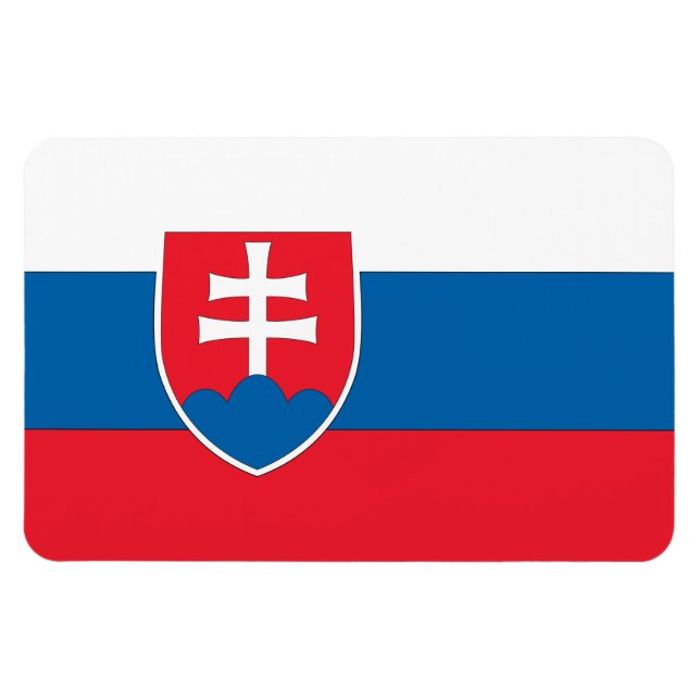 Slovakien Flagga Magnet (Horisontell)