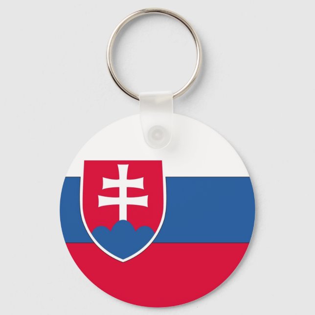 Slovakien Flagga Nyckelring (Framsida)