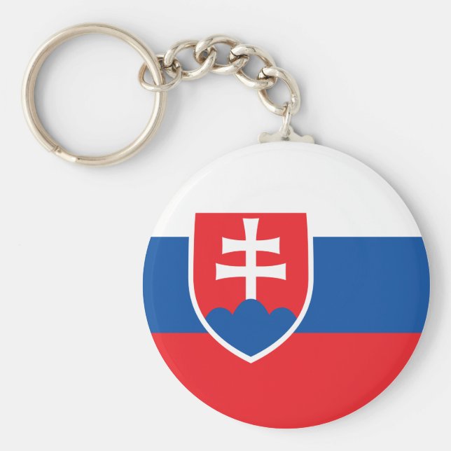 Slovakien Flagga Nyckelring (Framsidan)