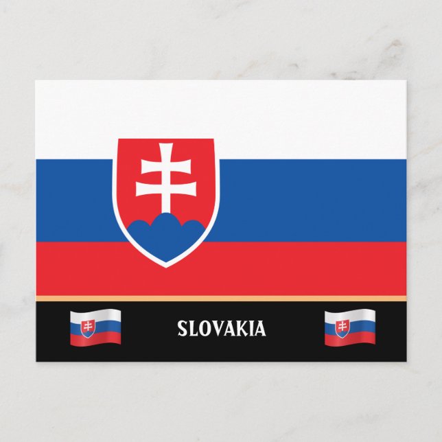 Slovakien, Flagga och slovakiska land, Slovakien Vykort (Framsida)