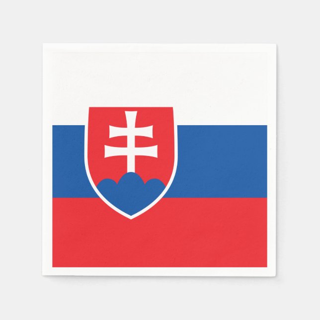 Slovakien Flagga Pappersservett (Framsidan)