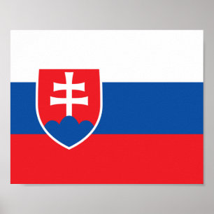 Slovakien Flagga Poster