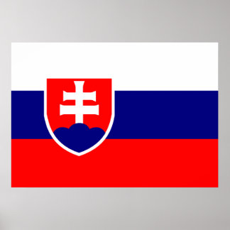 Slovakien Flagga Poster