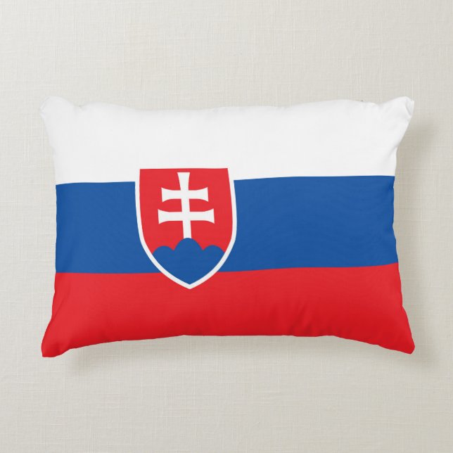Slovakien flagga prydnadskudde (Framsidan)