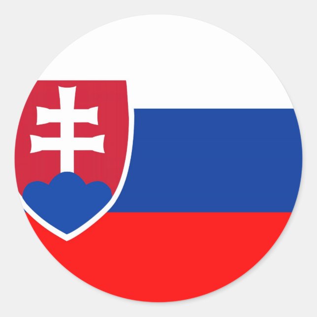 Slovakien flagga runt klistermärke (Framsida)