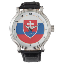 Slovakien Flagga & Slovakien trendig mode /design Armbandsur