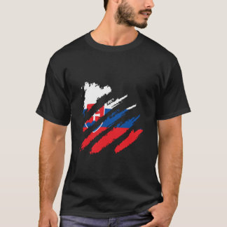 Slovakien Flagga Slovakisk Stolthet Klo Slovakien T Shirt