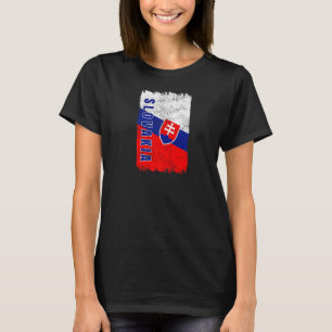 Slovakien flagga Slovensko Bratislava Premium T Shirt
