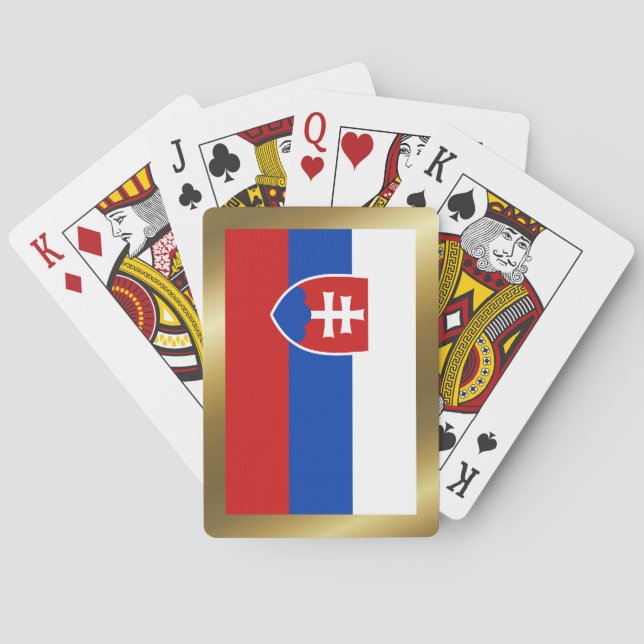 Slovakien Flagga Spelkort (Baksidan)