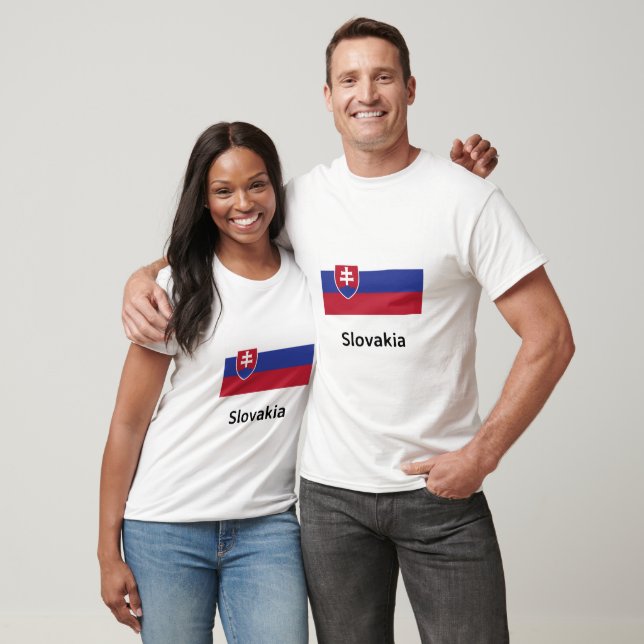 Slovakien Flagga T Shirt (Unisex)