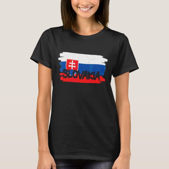 Slovakien Flagga T Shirt (Framsida)