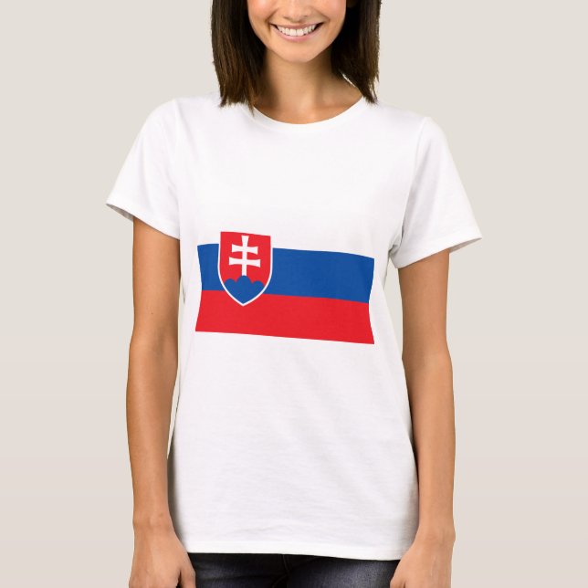 Slovakien Flagga T Shirt (Framsida)