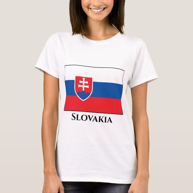 Slovakien Flagga T Shirt (Framsida)