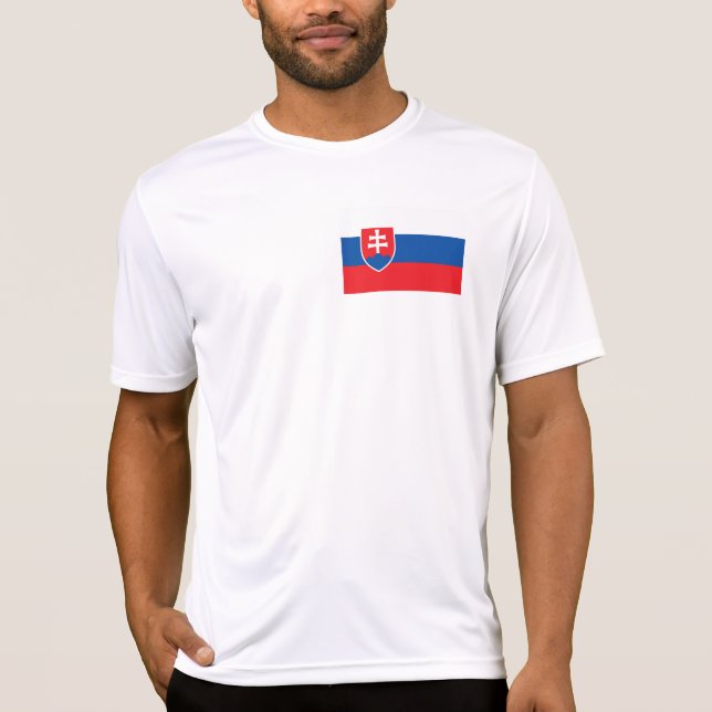 Slovakien Flagga T Shirt (Framsida)