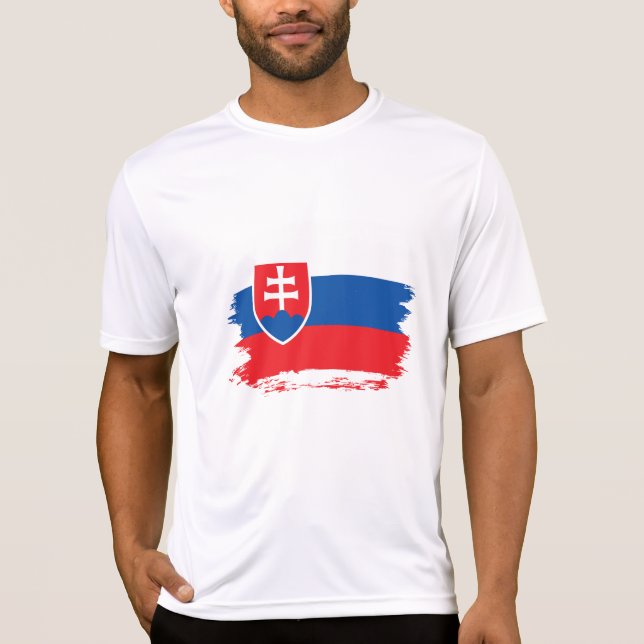 Slovakien flagga t shirt (Framsida)