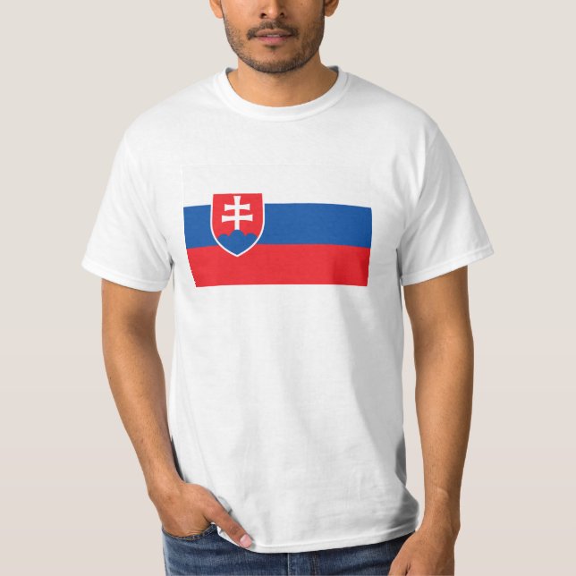 Slovakien Flagga T Shirt (Framsida)