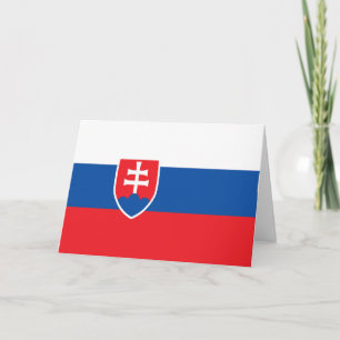 Slovakien flagga tack kort