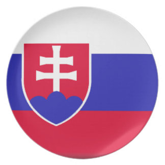 Slovakien flagga tallrik