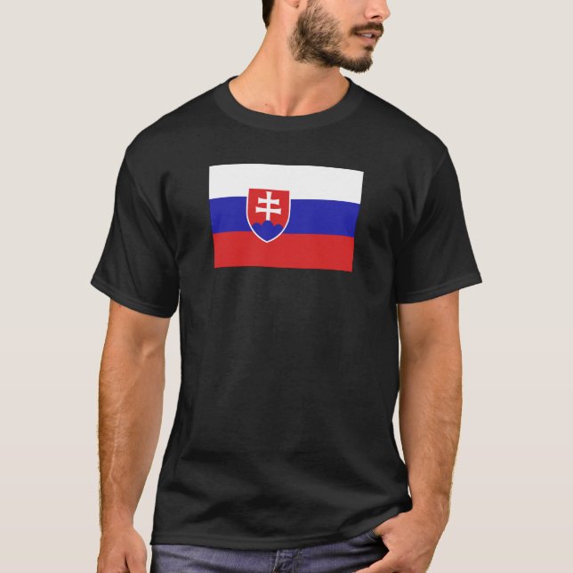 Slovakien Flagga Tee Shirt (Framsida)