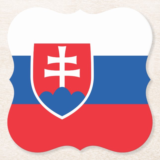 Slovakien Flagga Underlägg Papper (Framsida)