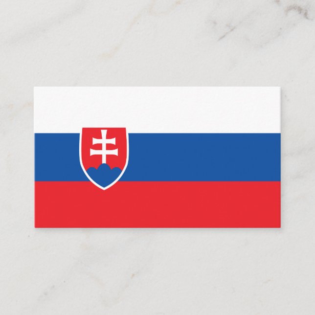 Slovakien flagga visitkort (Framsida)