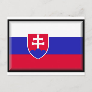 Slovakien Flagga Vykort