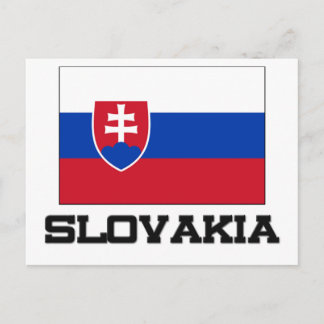 Slovakien Flagga Vykort