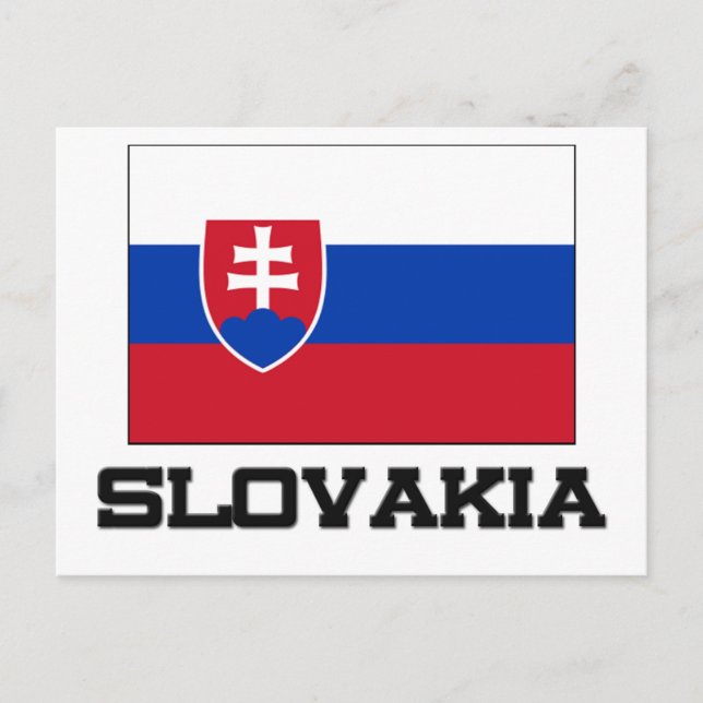 Slovakien Flagga Vykort (Framsida)