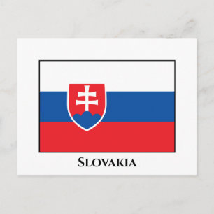 Slovakien Flagga Vykort