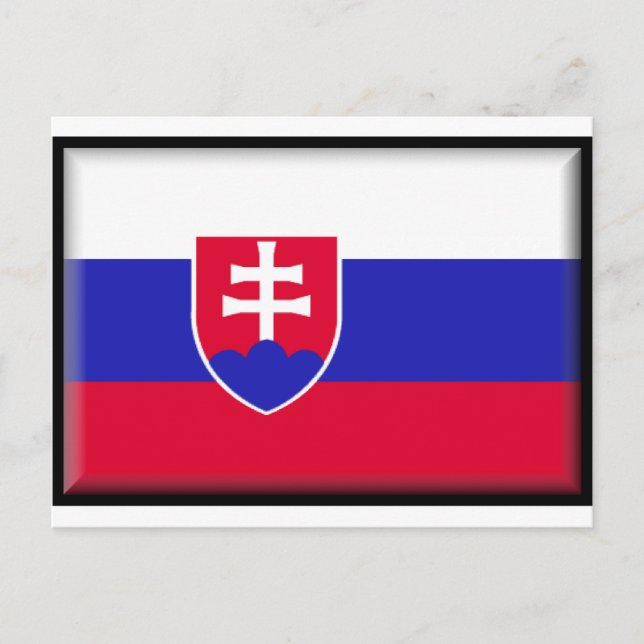 Slovakien Flagga Vykort (Framsida)