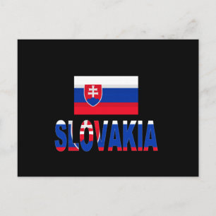 Slovakien flagga vykort