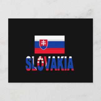 Slovakien flagga vykort