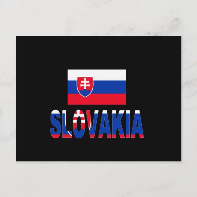 Slovakien flagga vykort (Framsida)