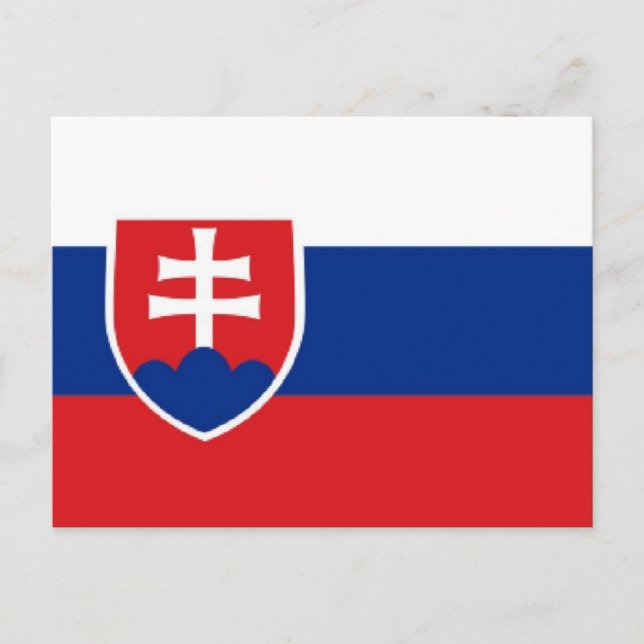Slovakien Flagga Vykort (Framsida)