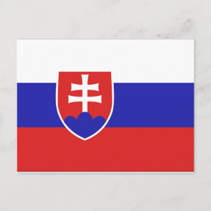 Slovakien Flagga Vykort