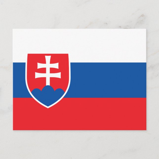 Slovakien Flagga Vykort (Framsida)