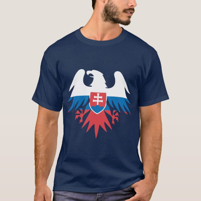 Slovakien flaggaörn t-shirt (Framsida)