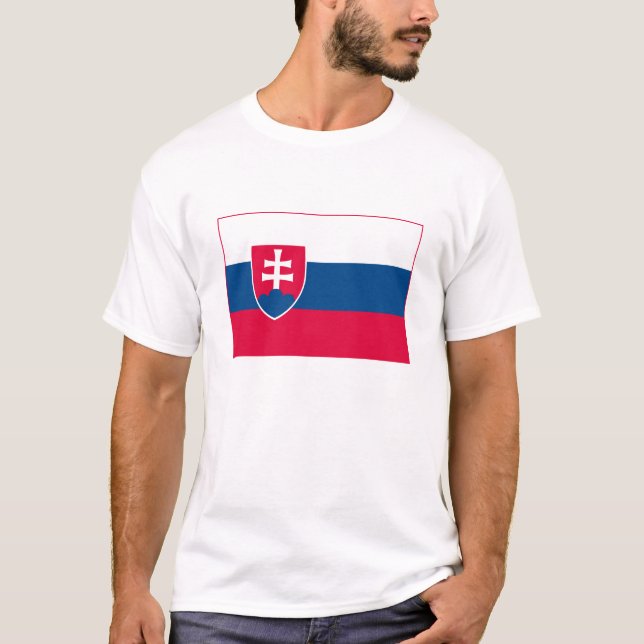 Slovakien flaggaT-tröja T Shirt (Framsida)