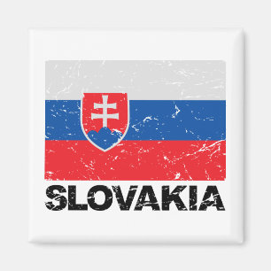 Slovakien flaggavintage magnet