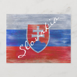 Slovakien i nöd flagga vykort