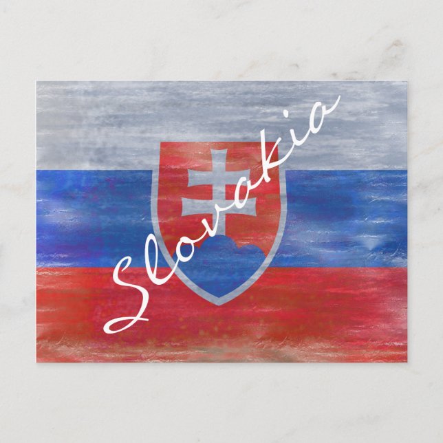 Slovakien i nöd flagga vykort (Framsida)