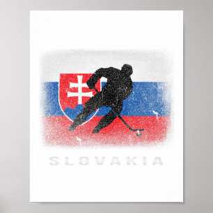 Slovakien Ice Hockey Slovakiska Flagga Poster